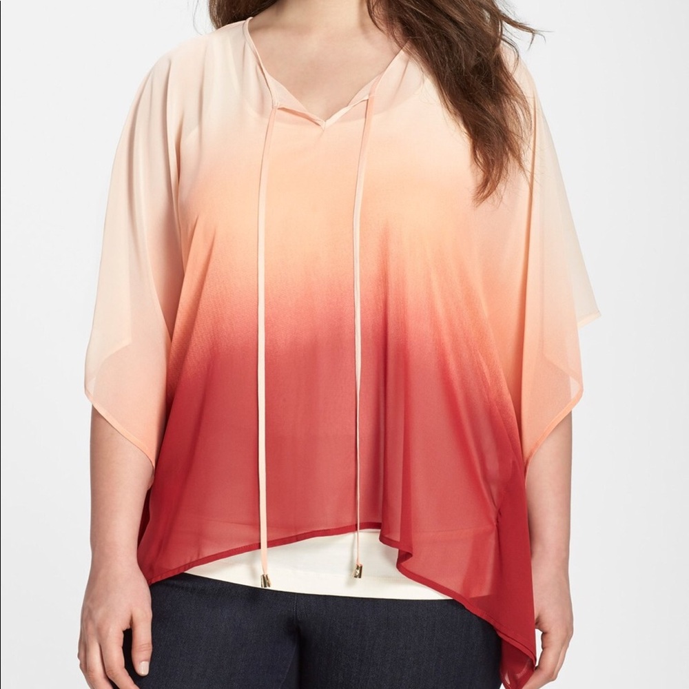 Vince Camuto | Eclipse Ombr Plus Size Blouse - image 1